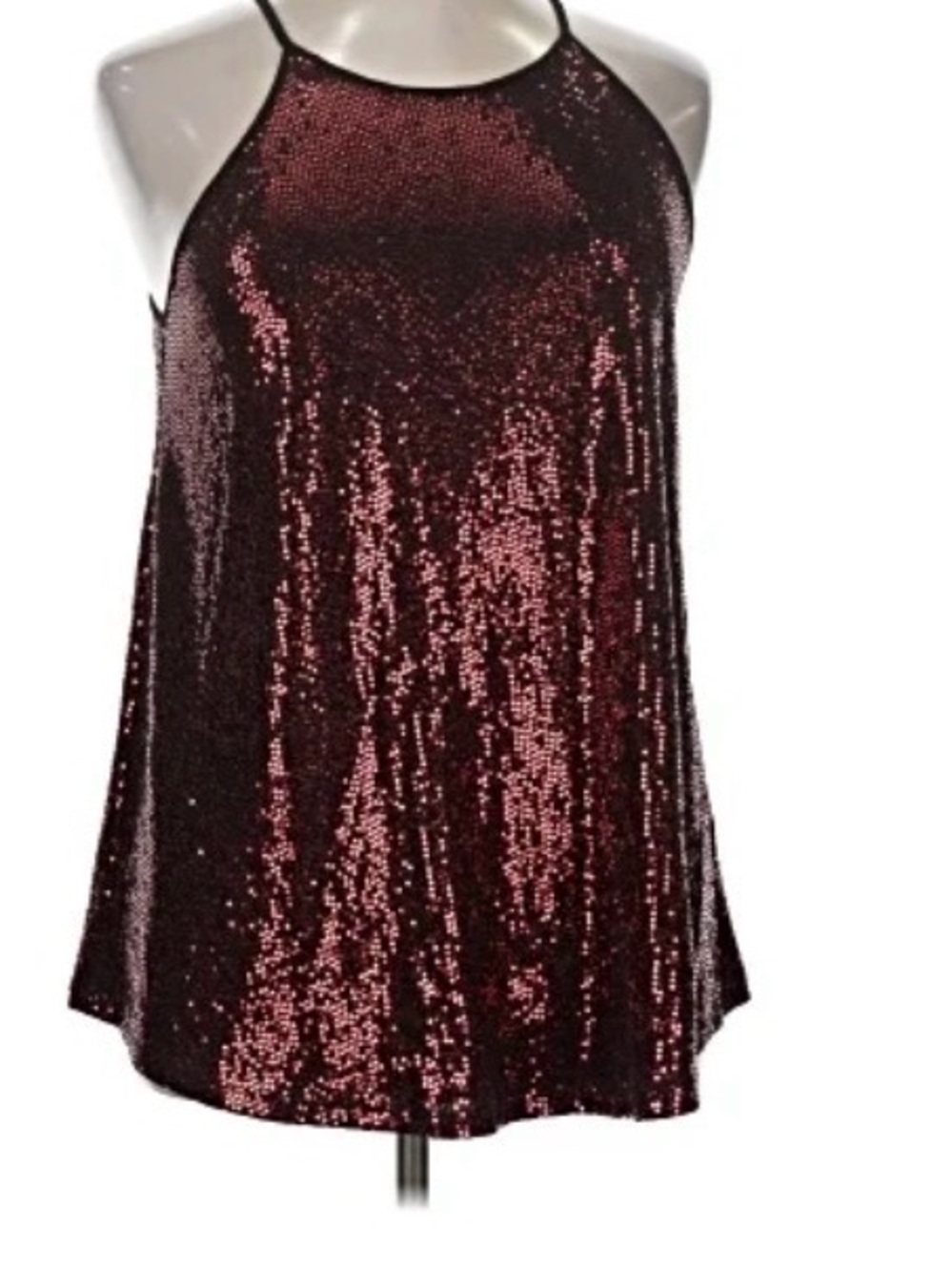 torrid Burgundy Sequin Halter Camisole